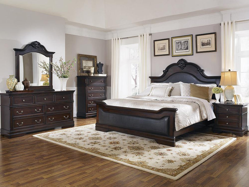 Cambridge Traditional Dark Brown Queen Five Piece Set image