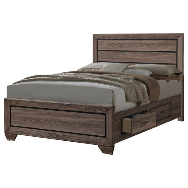 G204193 Kauffman Transitional Washed Taupe Queen Bed image