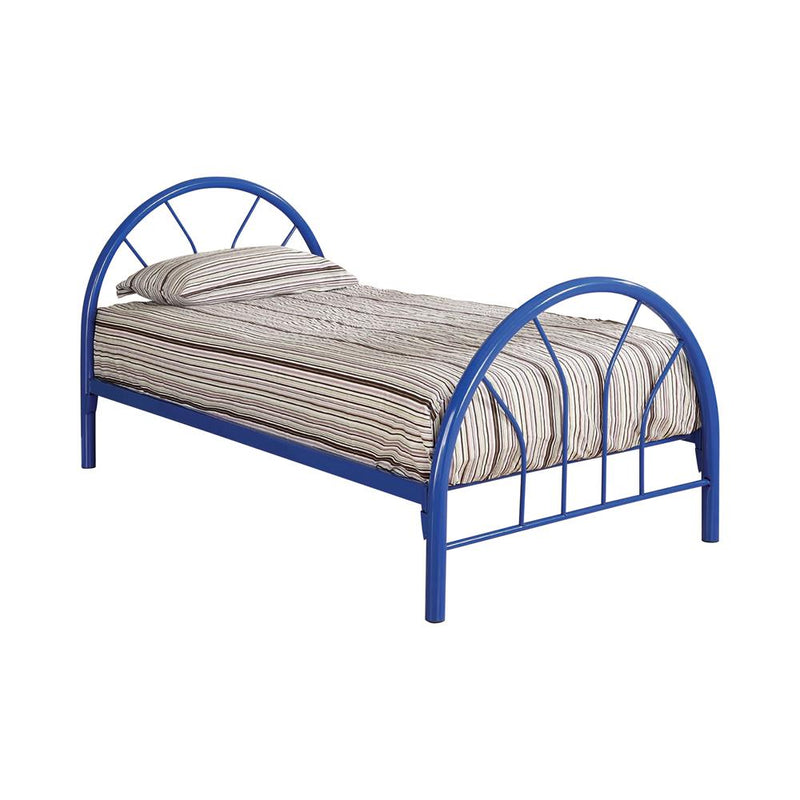 Transitional Blue Twin Bed image