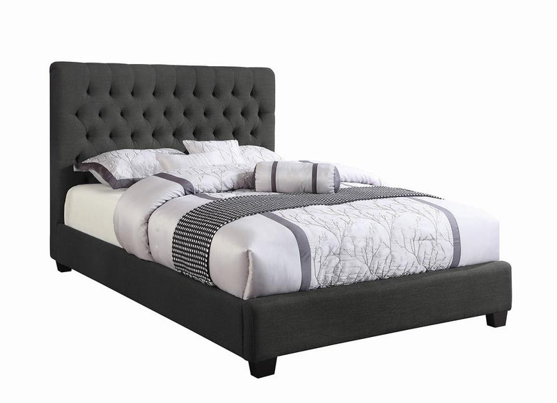 Chloe Charcoal Upholstered Queen Bed image