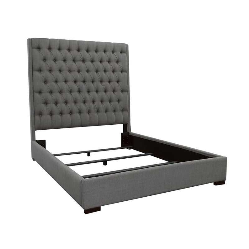 Camille Grey Upholstered Queen Bed image