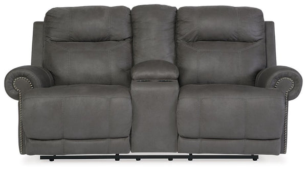 Austere Reclining Loveseat with Console image