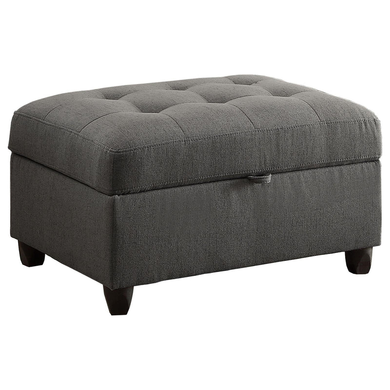 Stonenesse Contemporary Grey Storage Ottoman image