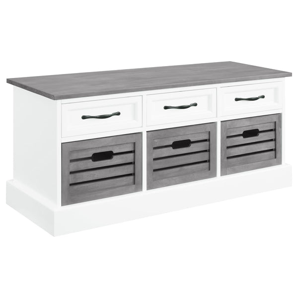 Traditional White and Grey Cabinet image
