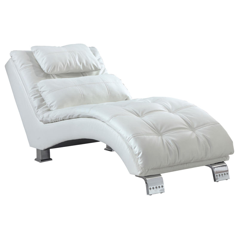 Dilleston Contemporary White Chaise image