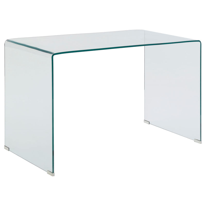 G801581 Contemporary Clear Glass Writing Desk image