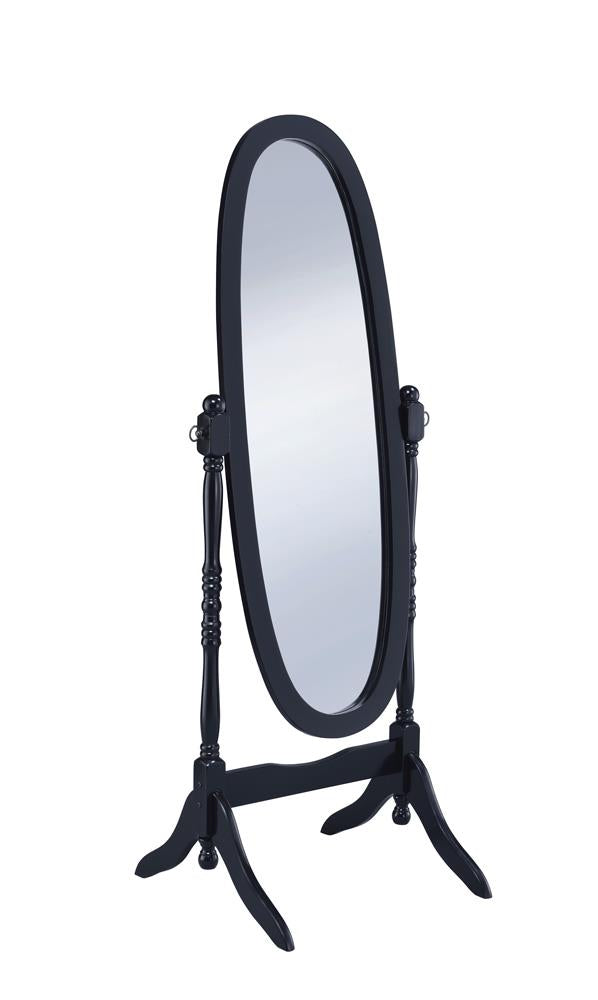 G950803 Transitional Black Cheval Mirror image