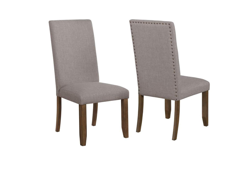 Crown Mark Manning Side Dining Chair in Brown/Grey 2231S-NH (Set of 2) image