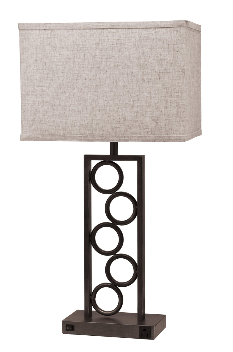 STACK CIRCLE LAMP WITH OUTLET image