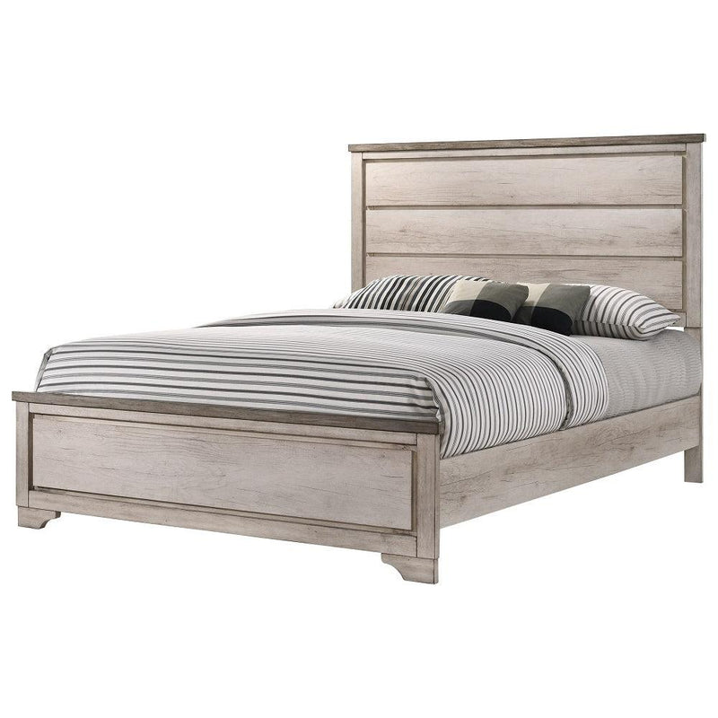 Crown Mark Patterson King Panel Bed in Driftwood Grey image