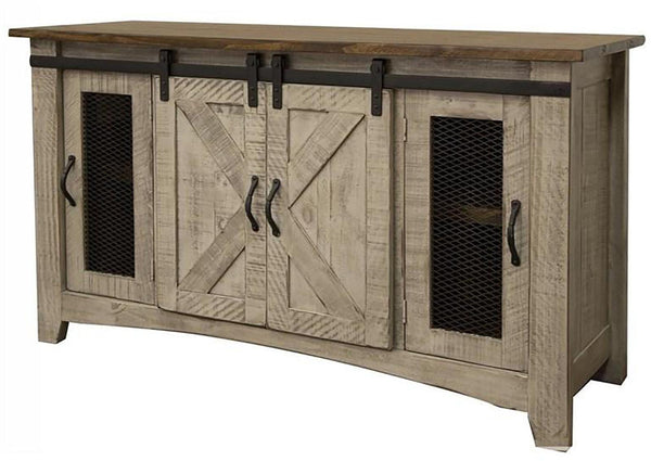 Pueblo Collection 4 Doors 60" TV Stand in Oyster image