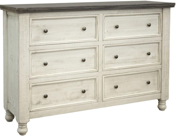Stone 6 Drawer Dresser in Two Tone image