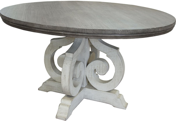 Stone Round Dining Table in Two Tone image