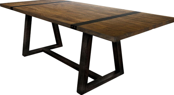 Urban Art Trestle Dining Table in Brown image