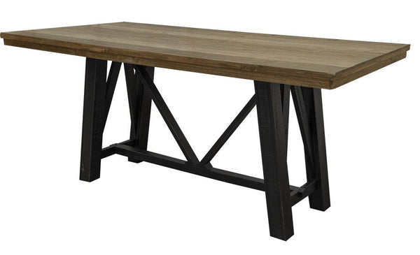 Loft Brown Rectangular Dining Table in Two Tone image